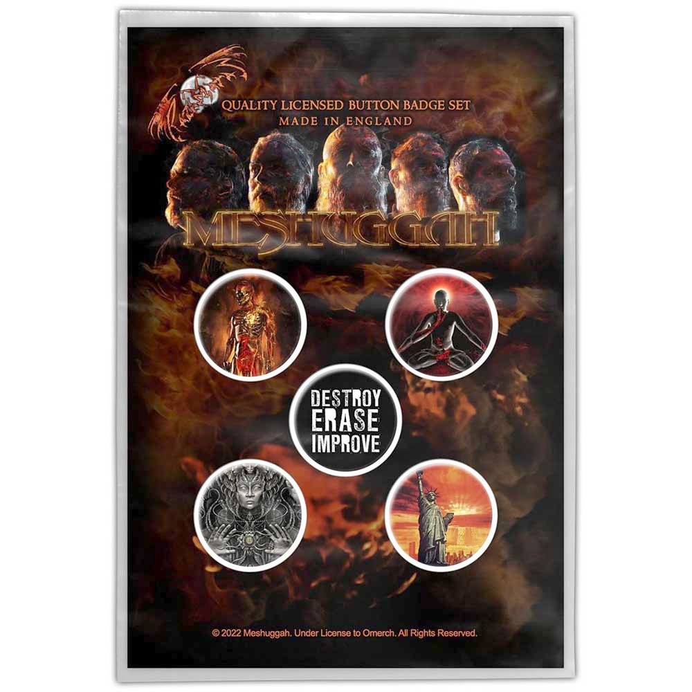 Meshuggah - Immutable Bouton broche - Ensemble de 5 - Multicolore